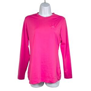 Nike Golf Women's long sleeve pink top with star embroidery size Medium